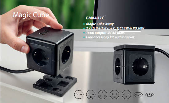 Magic Cube modular socket